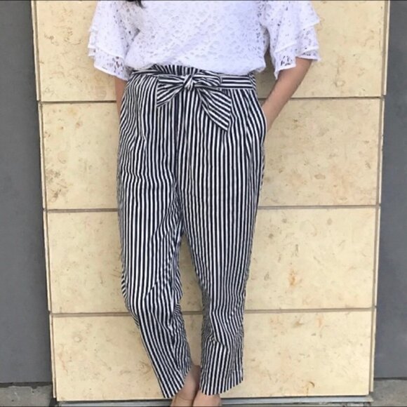 Zara high waist vertical stripe pants - Picture 2 of 2